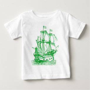 Camiseta Para Bebê Gallion - Grass Green