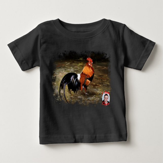 Camiseta Para Bebê Gallo/Galo/Rooster (Frente)