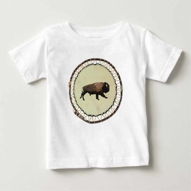 Camiseta Para Bebê Galloping Bison (Frente)