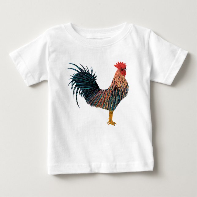 Camiseta Para Bebê Galo (Frente)