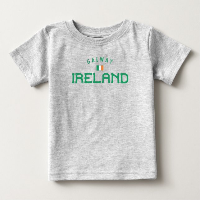 Camiseta Para Bebê Galway Irlanda em dificuldades (Frente)