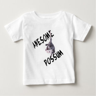 Camiseta Para Bebê Gambá impressionante do gambá