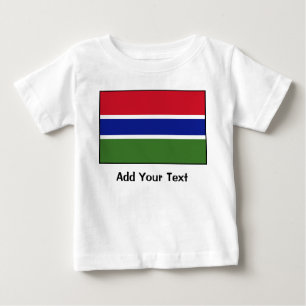 Camiseta Para Bebê Gambia - bandeira gambiana