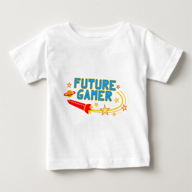 Camiseta Para Bebê Gamer futuro (Frente)