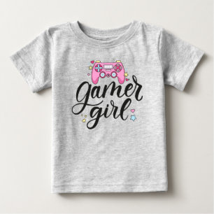 Camiseta Para Bebê Gamer Girl