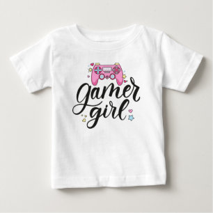 Camiseta Para Bebê Gamer Girl
