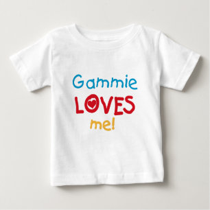 Camiseta Para Bebê Gammie ama-me t-shirt e presentes