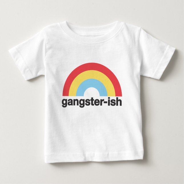 Camiseta Para Bebê Gangster-ish Onsie (Frente)