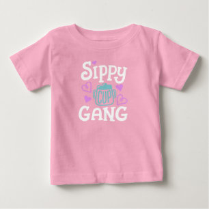 Camiseta Para Bebê Gangue da Taça Sippy