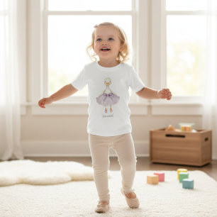 Camiseta Para Bebê Ganso Bailarina Lindo Tutu Lavanda Infantil