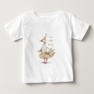 Camiseta Para Bebê Ganso Bobo 3º Aniversário Amarelo Aquarela