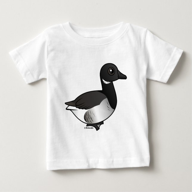 Camiseta Para Bebê Ganso Brant com barriga pálida (Frente)