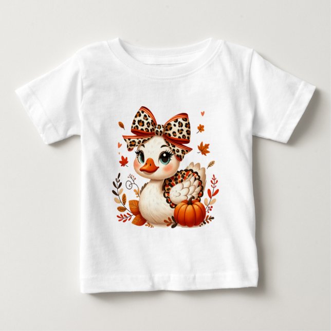 Camiseta Para Bebê Ganso de queda (Frente)