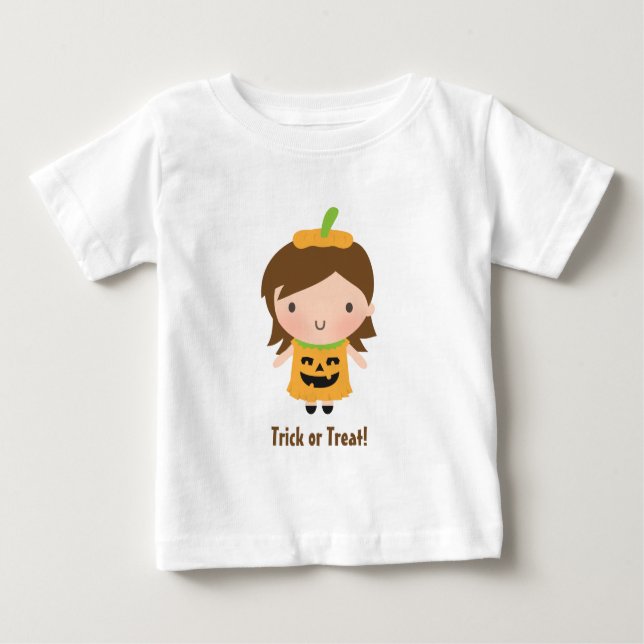 Camiseta Para Bebê Garota bonita no dia das bruxas (Frente)