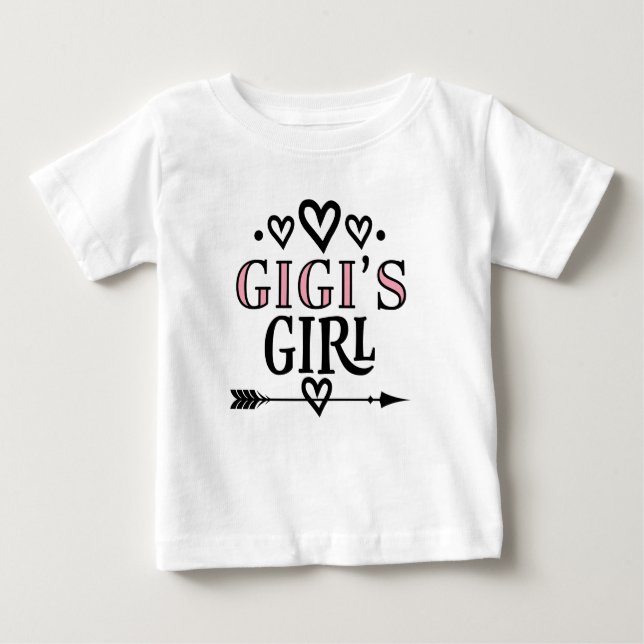 Camiseta Para Bebê Garota da Gigi é um presente para neta (Frente)