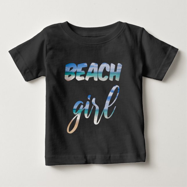 Camiseta Para Bebê Garota da Praia (Frente)