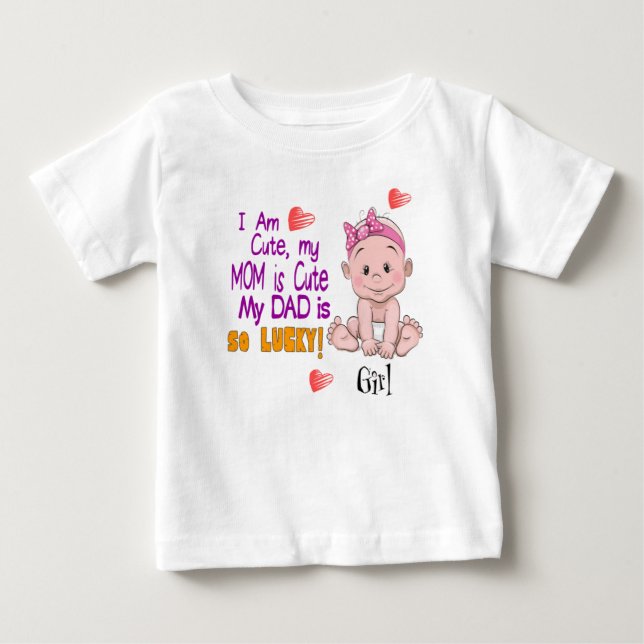 CAMISETA PARA BEBÊ GAROTA DE BEBÊ COM CHEIRA (Frente)