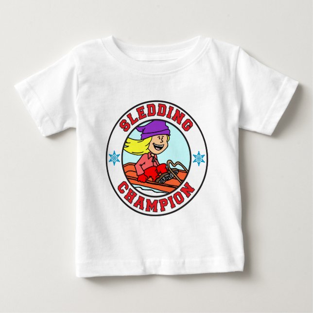 Camiseta Para Bebê Garota de Cartografia de Campeão de Leitura (Frente)