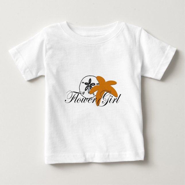 Camiseta Para Bebê Garota de Flor de Barragem de Dólar (Frente)