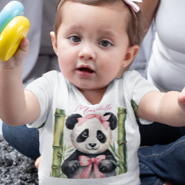 Camiseta Para Bebê Garota de Panda de Bebê