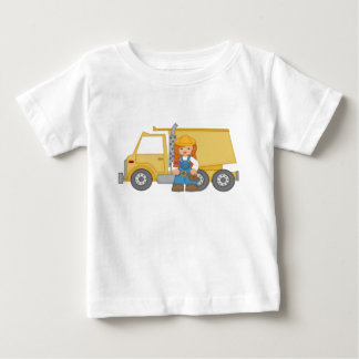 Camiseta Para Bebê Garota do Caminhão de Carga