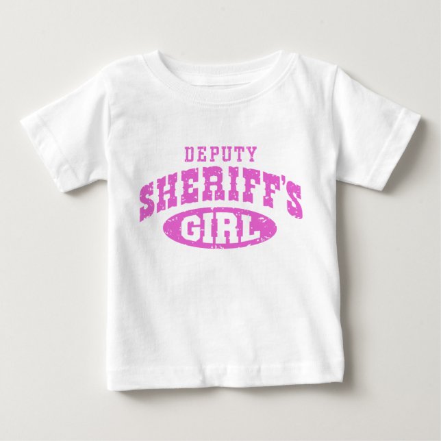 Camiseta Para Bebê Garota do xerife adjunto (Frente)
