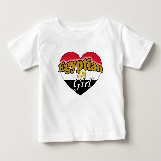 Camiseta Para Bebê Garota Egípcia (Frente)