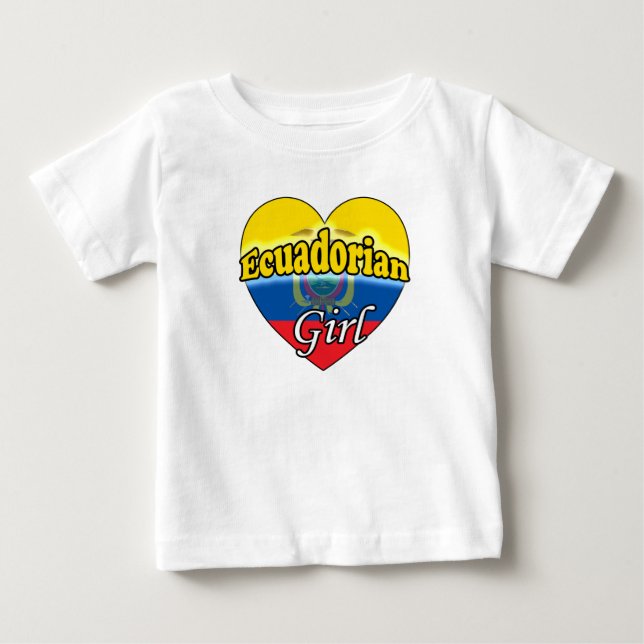 Camiseta Para Bebê Garota Equatoriana (Frente)