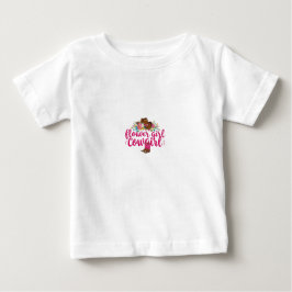 Camiseta Para Bebê Garota Flor