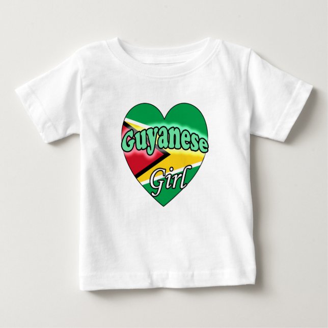 Camiseta Para Bebê Garota Guianense (Frente)