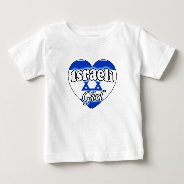 Camiseta Para Bebê Garota Israelense (Frente)