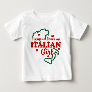 Camiseta Para Bebê Garota italiana