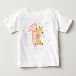 Camiseta Para Bebê Garota Namorada Doce Primeiro Aniversário