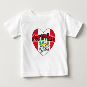 Camiseta Para Bebê Garota peruana