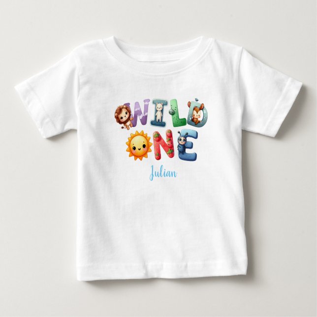 Camiseta Para Bebê Garota primeiro aniversario Personalizada e Menina (Frente)