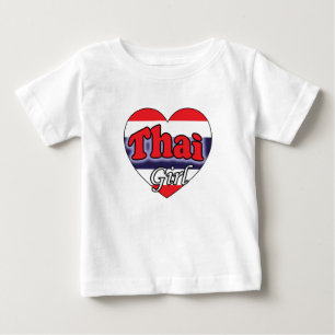 Camiseta Para Bebê Garota Tailandesa