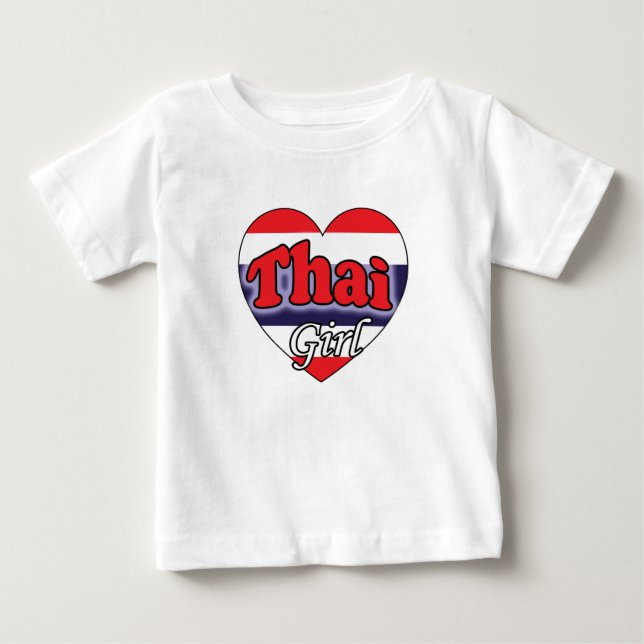 Camiseta Para Bebê Garota Tailandesa (Frente)