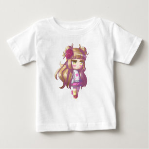 Camiseta Para Bebê Garota Tímida