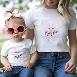 Camiseta Para Bebê Garotas Arcos cor-de-rosa de um primeiro aniversar