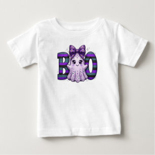 Camiseta Para Bebê Garotas de Halloween Fantasma