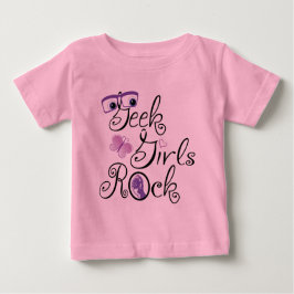 Camiseta Para Bebê Garotas Geek Rock