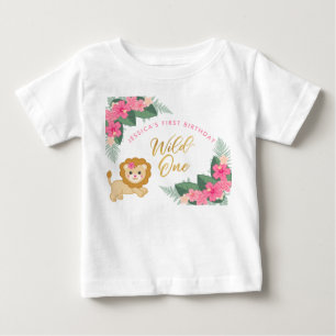 Camiseta Para Bebê Garotas safari são selvagens uma
