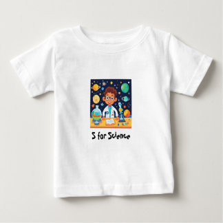 Camiseta Para Bebê garoto de ciência