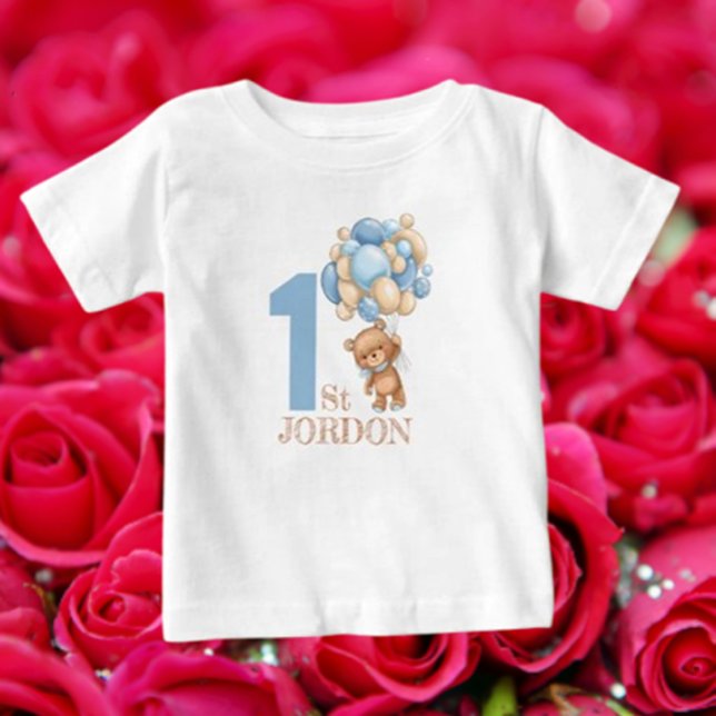 Camiseta Para Bebê Garoto, podemos esperar 1rua Urso de Teddy (Celebrate your little one's first teddy bear picnic with this adorable baby T-shirt!)