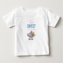 Camiseta Para Bebê Garoto Sorvete Caminhão Dois Doce Festa segundo an