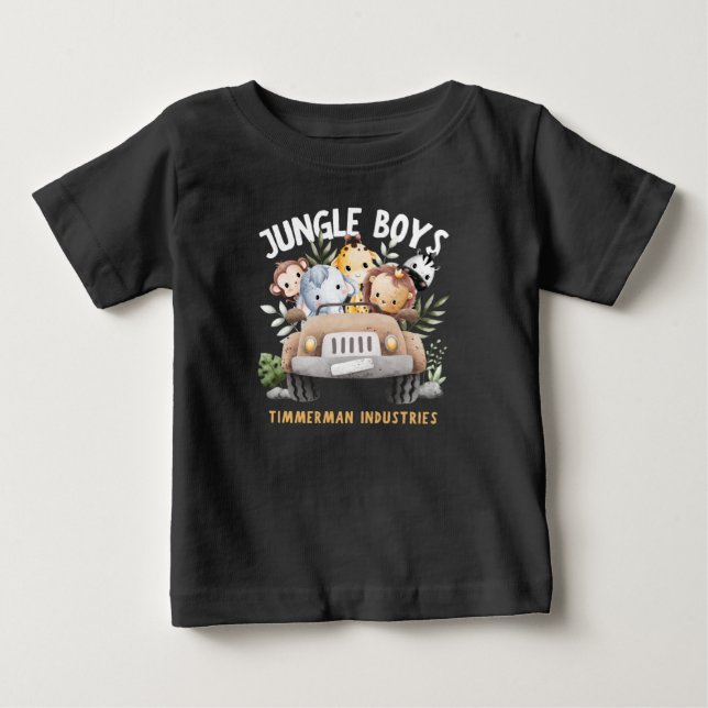 Camiseta Para Bebê Garotos da selva (Frente)