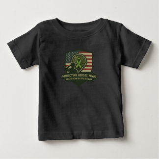 Camiseta Para Bebê Garotos Operação Mente Blindagem