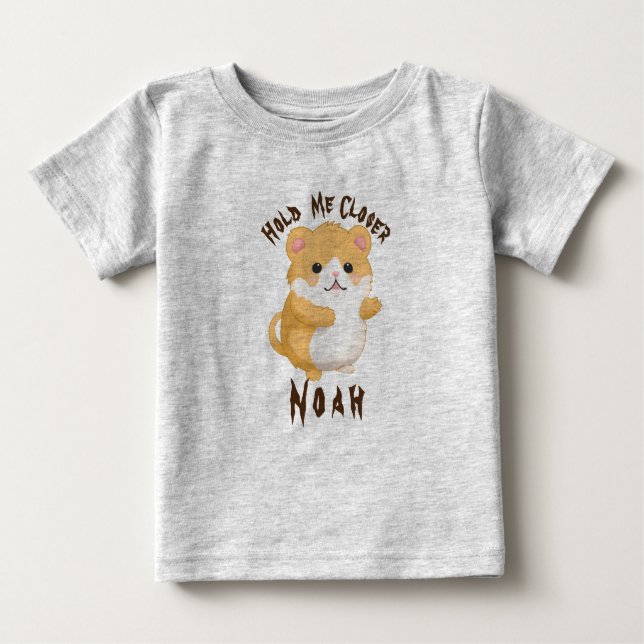 Camiseta Para Bebê Garrafa de Aquarela Cuja Personalização Me Segure  (Frente)