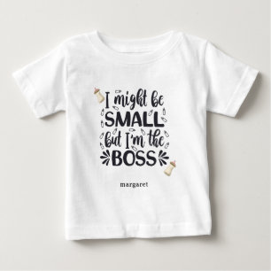 Camiseta Para Bebê Garrafas de bebês personalizadas Eu posso ser PEQU