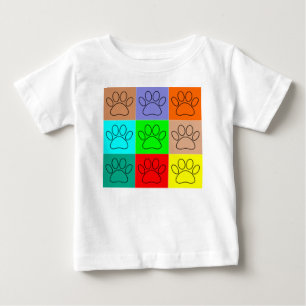 Camiseta Para Bebê Garras-De-Capoeira Bonitas Em Quadrados